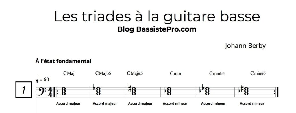 3 Exercices de Triades à la Basse [ASTUCES]